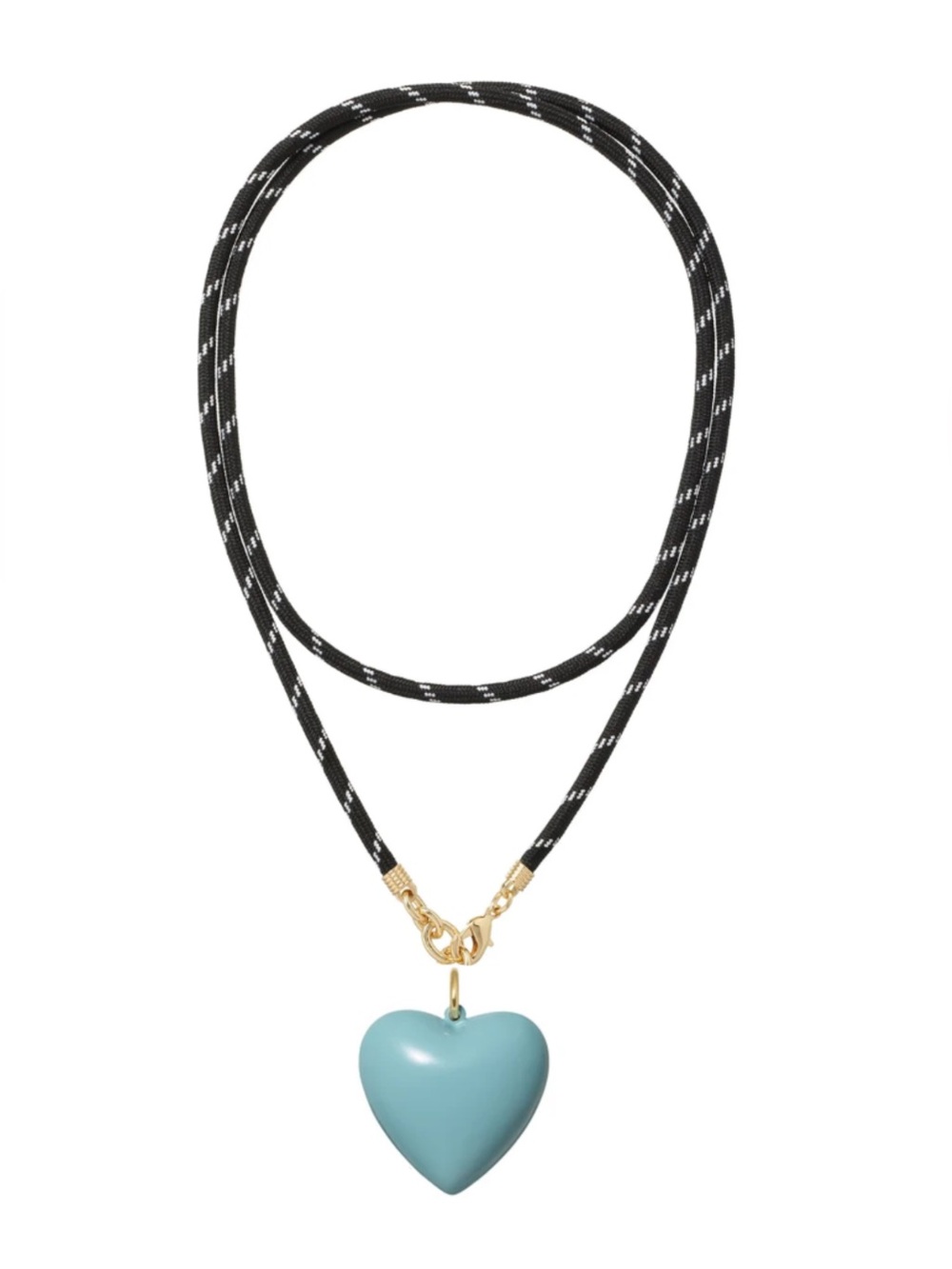 Roxanne Assoulin The Long Happy Cord Charm
Necklace Black Cord Cloud Heart